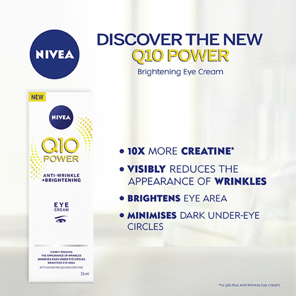 NIVEA Q10 Power Anti-Wrinkle + Brightening Eye Cream Review