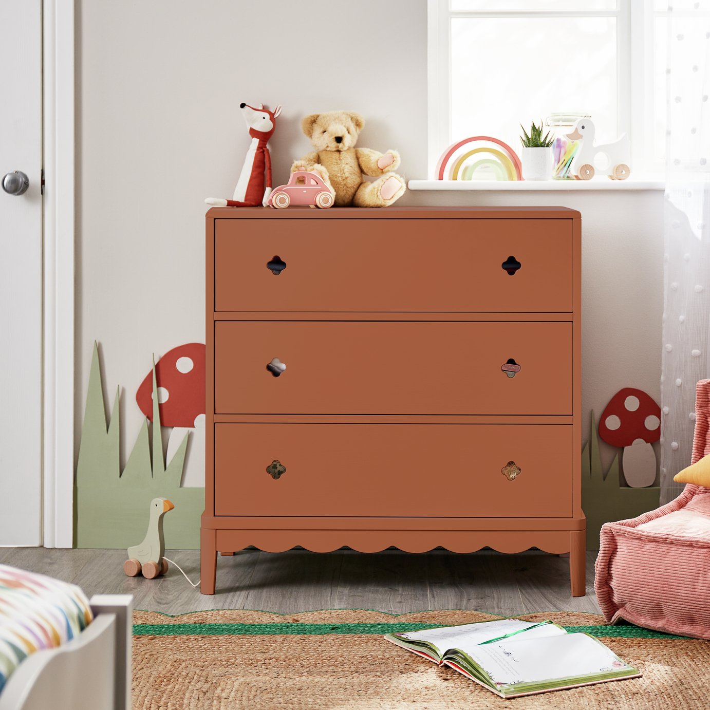 Habitat Kids Serena 3 Drawer Chest of Drawers - Rust