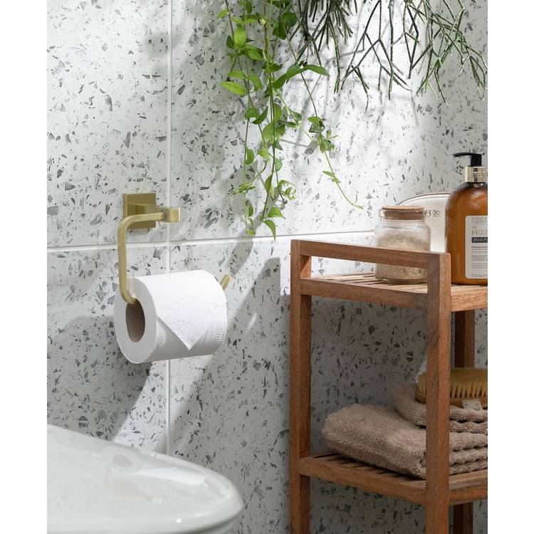 Habitat Toilet Roll Holder - Brushed Gold 0