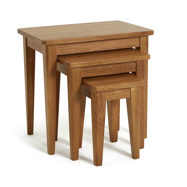 Argos Home Nest of 3 Tables - Dark Wood 0