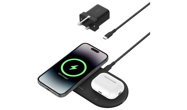 Belkin 2 in 1 MagSafe Compatible Wireless Charger 15W Black