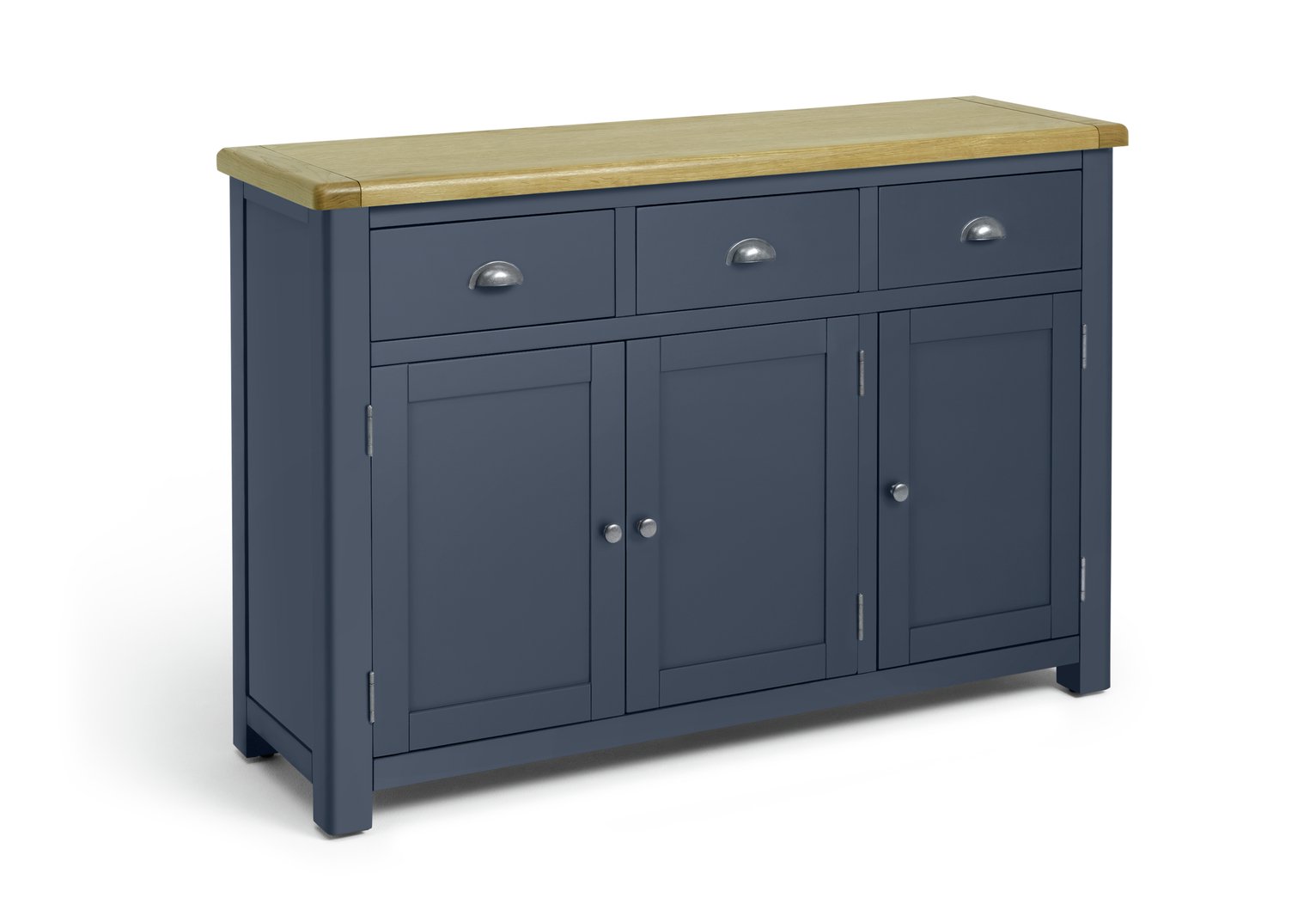 Habitat Kent 3 Door 3 Drawer Sideboard - Grey & Oak