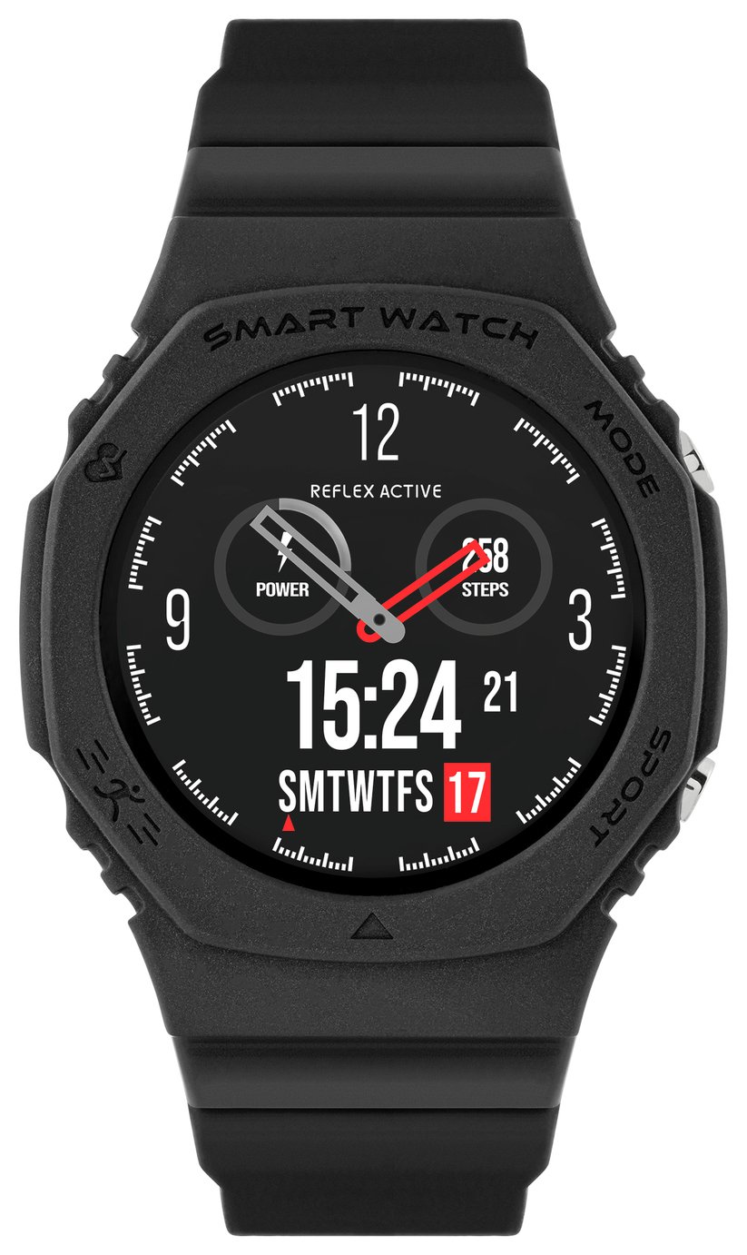 Reflex Active Series 26 Black Sports Smart Watch