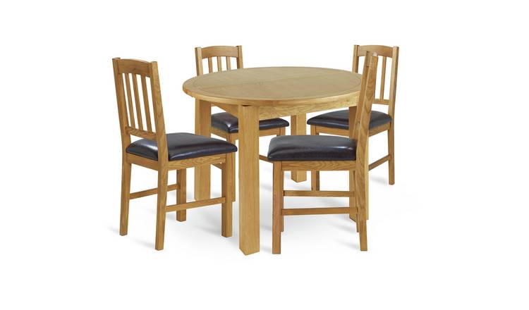 Argos extending dining table and online chairs