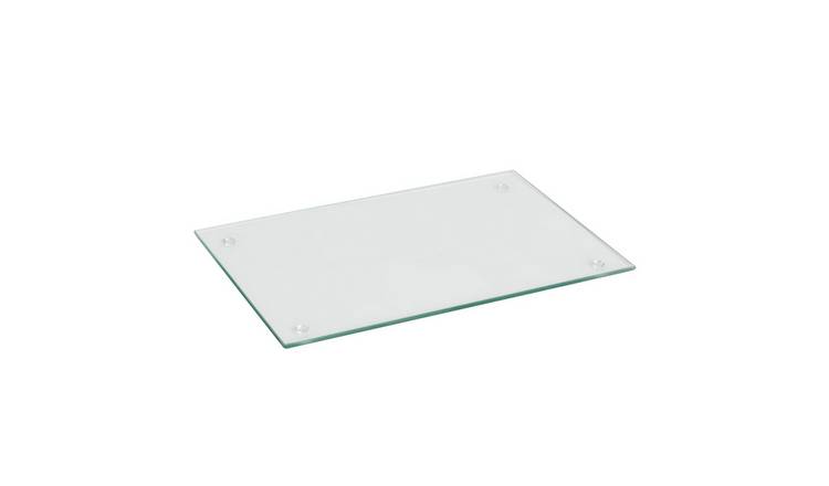 Harbour Housewares Glass Kitchen Chopping Board - Clear - 40 x 30cm