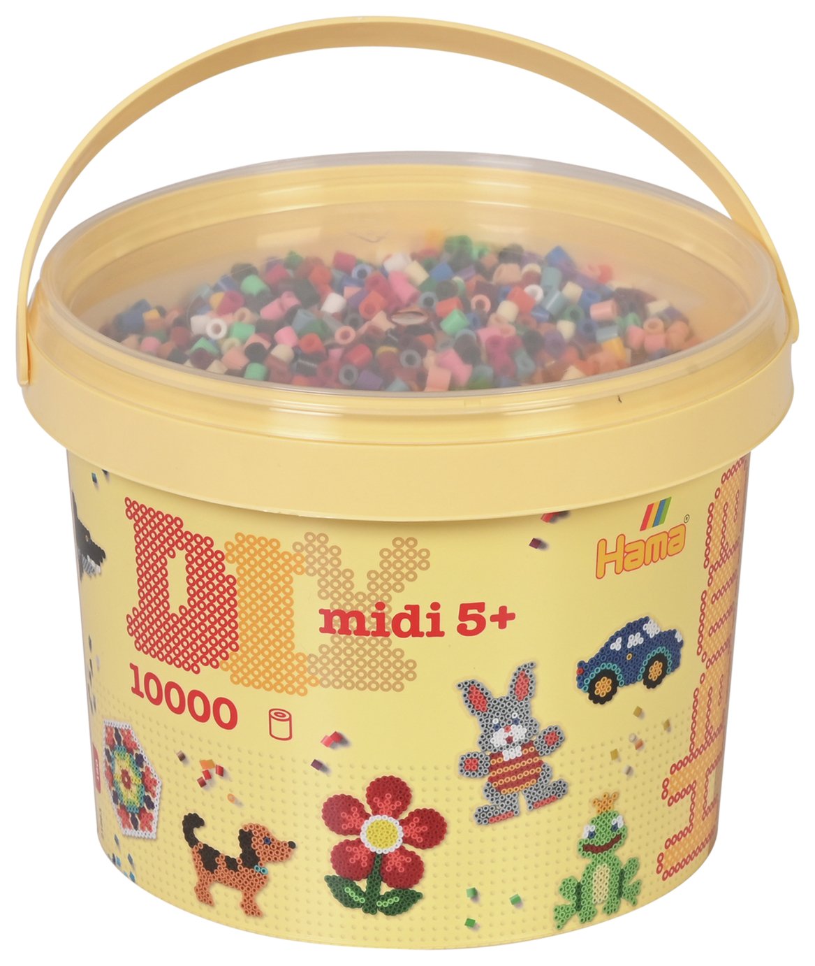 Hama 10K Beads In A Bucket & 5 Pegboard Craft Set