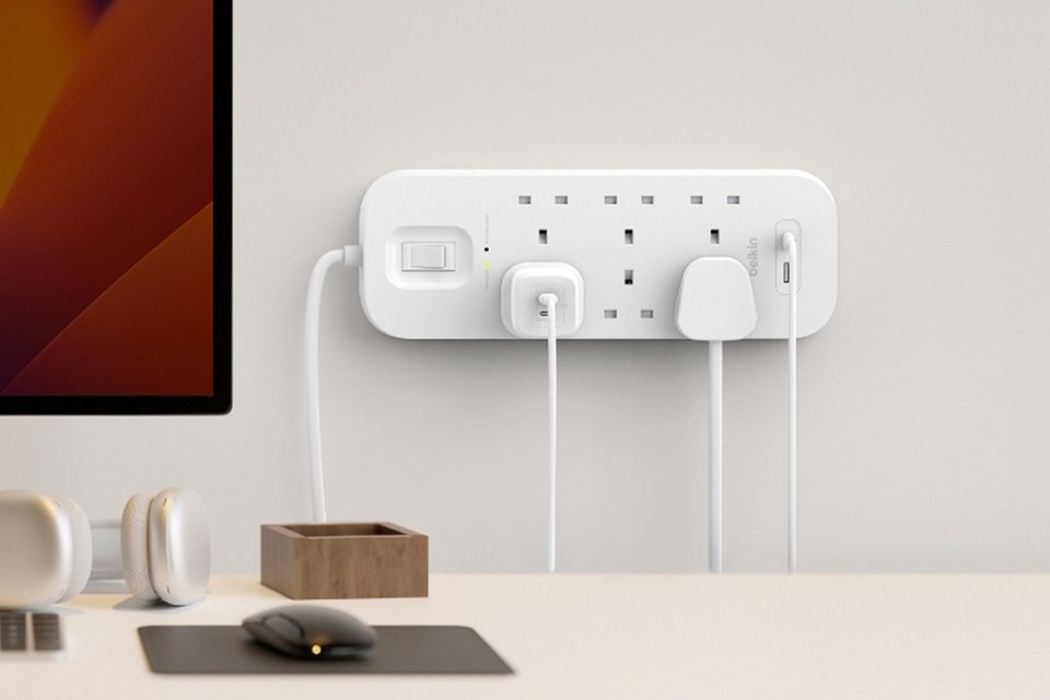 Surge protected extension lead.