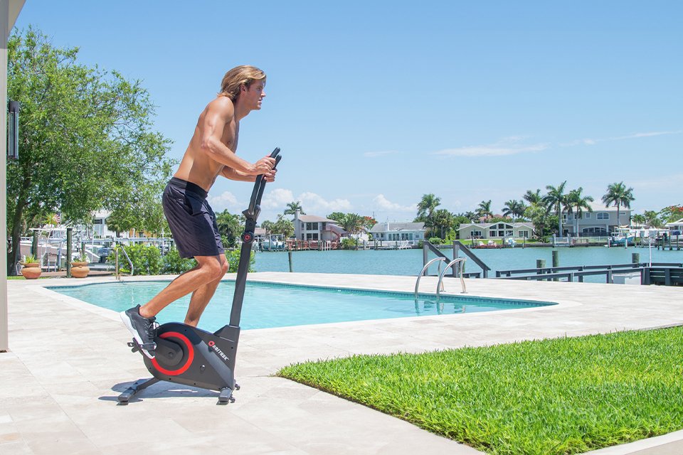 Cross trainers. Perfect for low impact full body exercise.