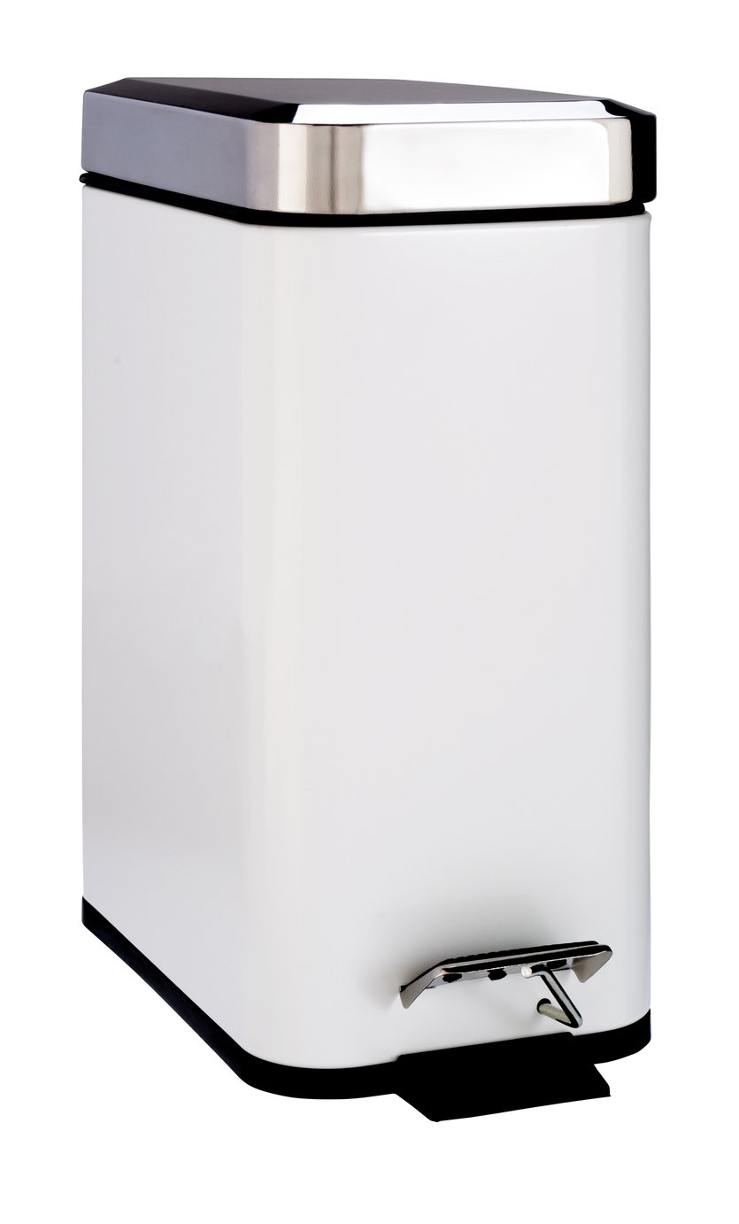 Argos Home 5 Litre Slim Bin - White