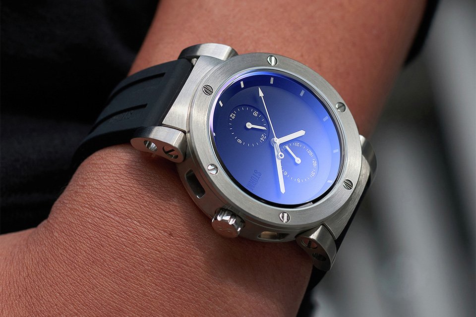 STORM Hydron V2 Blue Dial Rubber Strap Watch.