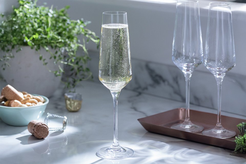 Habitat Dalston Set of 4 Champagne Flutes.
