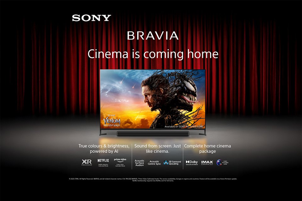 Venom 3 poster displayed on Sony Pictures Core TV.