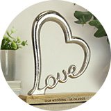 Personalised Message Love Heart Ornament.