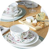 Argos Home Bee Floral 12 Piece Stoneware Dinner Set.