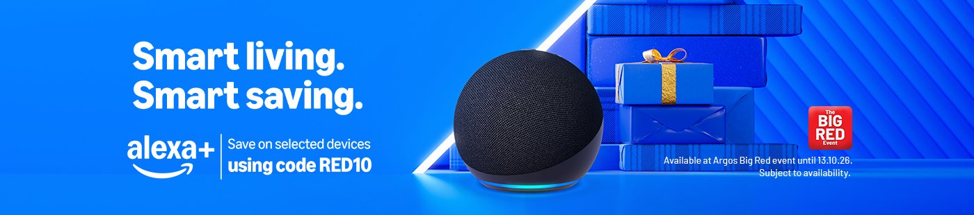 The Big Red Event. Amazon alexa+. Smart living. Smart saving. Save on selected devices using code RED10.