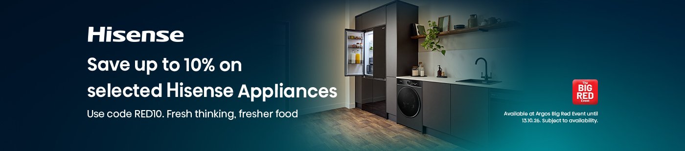 The Big Red Event. Hisense. Save up to 10% on selected Hisense Appliances.