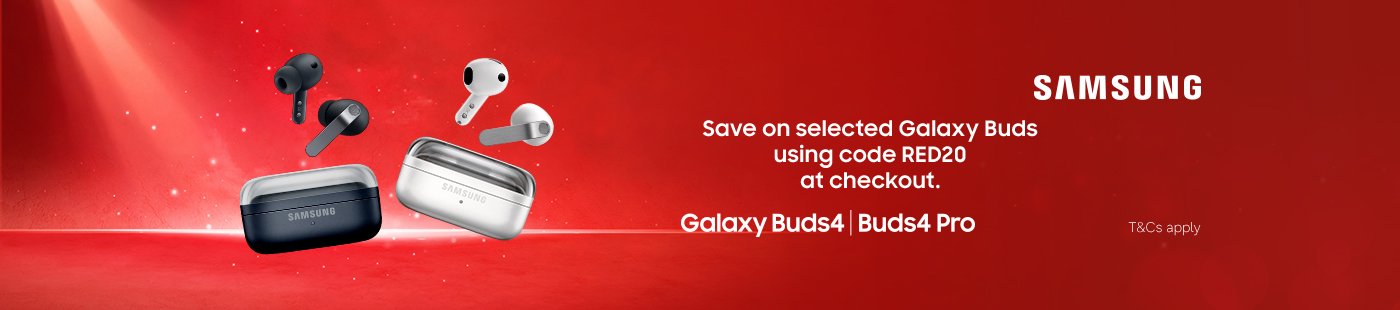 Samsung. Save on selected Galaxy Buds using RED20 at checkout.