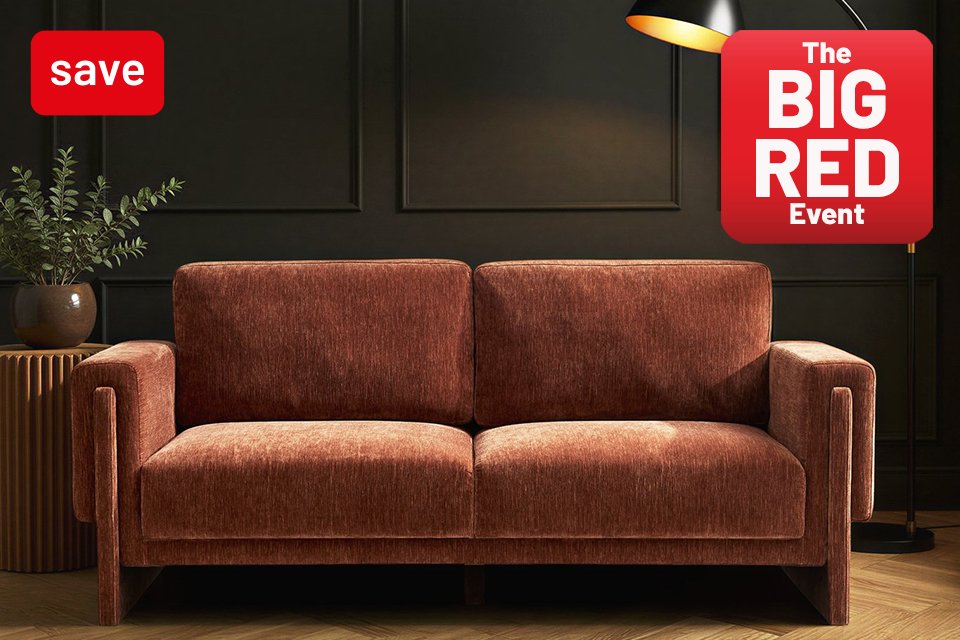 The Big Red Event. Save up to 30% on selected furniture. Use code RED10, RED20 or RED30.