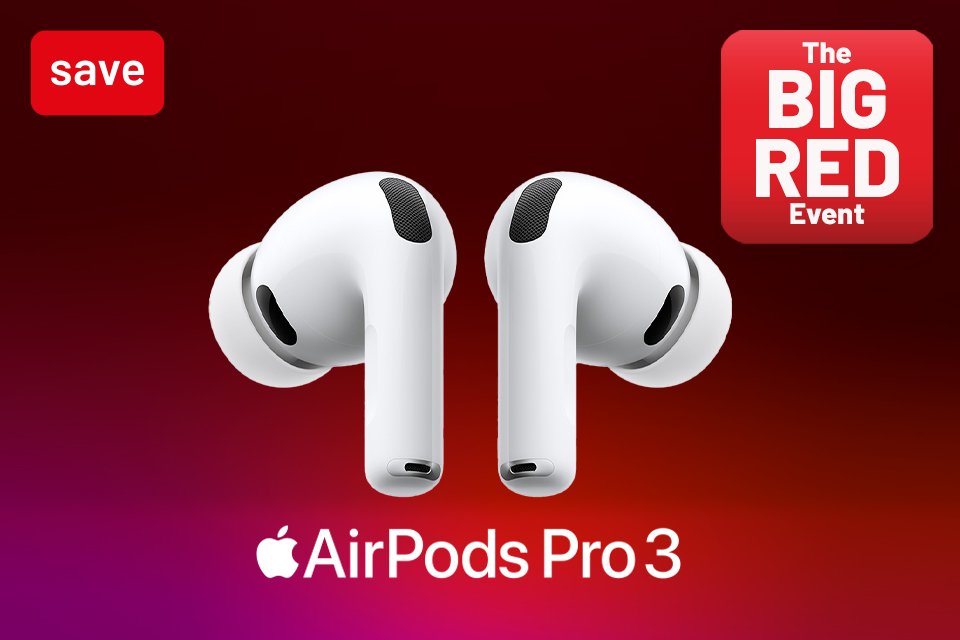 The Big Red Event. Save 15% on AirPods Pro 3. Using code RED15.