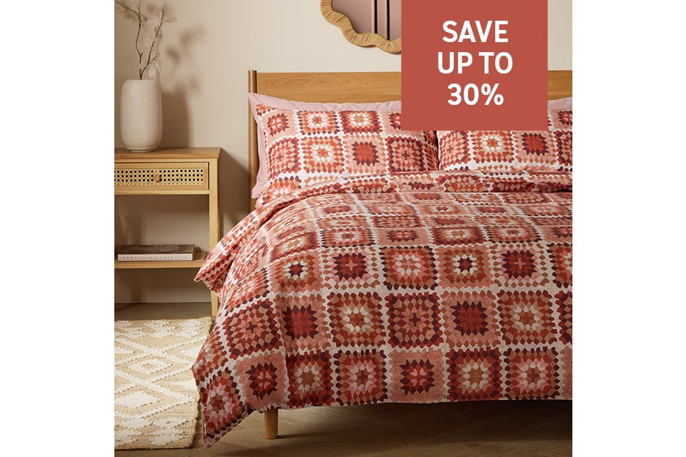 Save up to 30% on selected home lines. Refresh your home and get that cosy Autumnal feel.