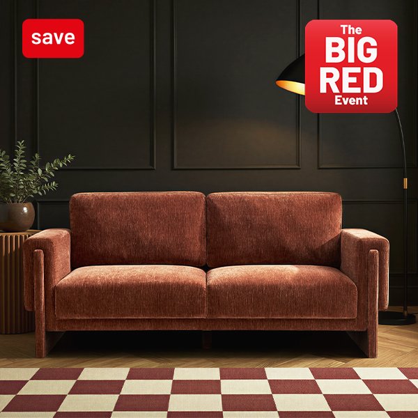 The Big Red Event. Save up to 30% on selected furniture. Use code RED10, RED20 or RED30.