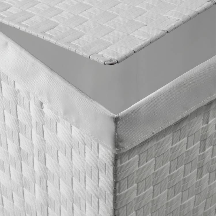 Argos Home 60 Litre Yarn Laundry Bin - White 0