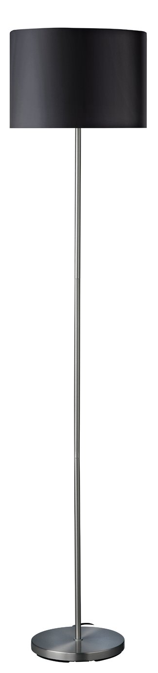 Argos Home Satin Stick Floor Lamp - Jet Black