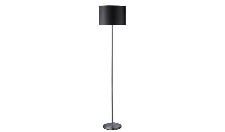 Argos Home Satin Stick Floor Lamp - Jet Black