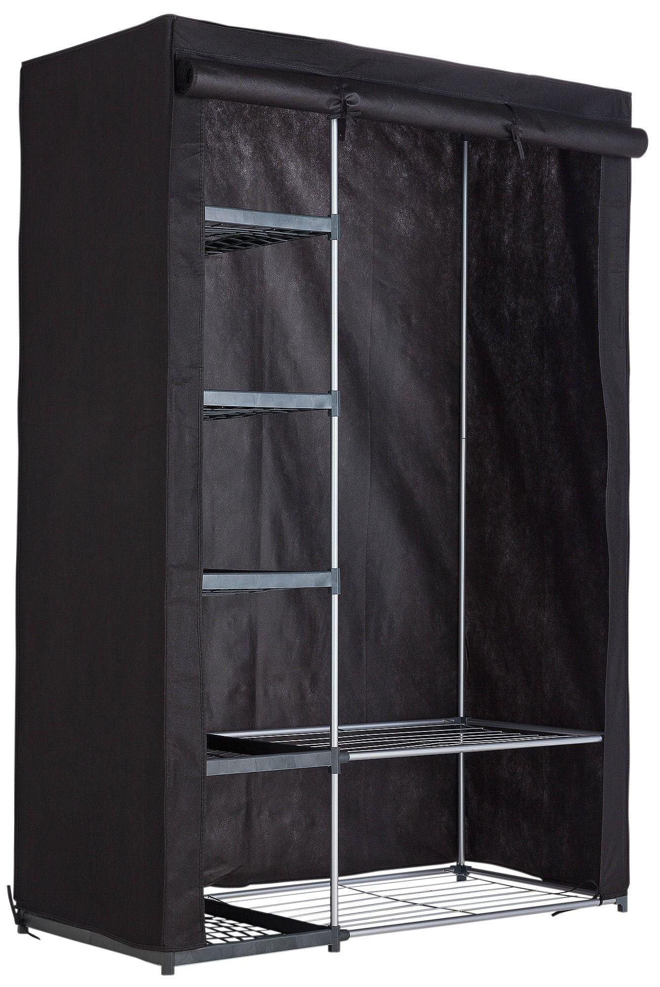 Argos Home Metal and Polycotton Double Wardrobe - Black