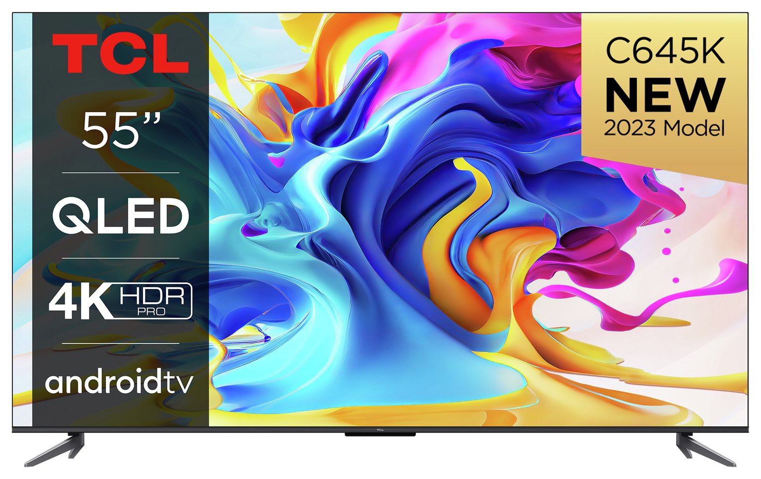 TCL 55 Inch 55C645K Smart 4K Ultra HD HDR QLED Android TV