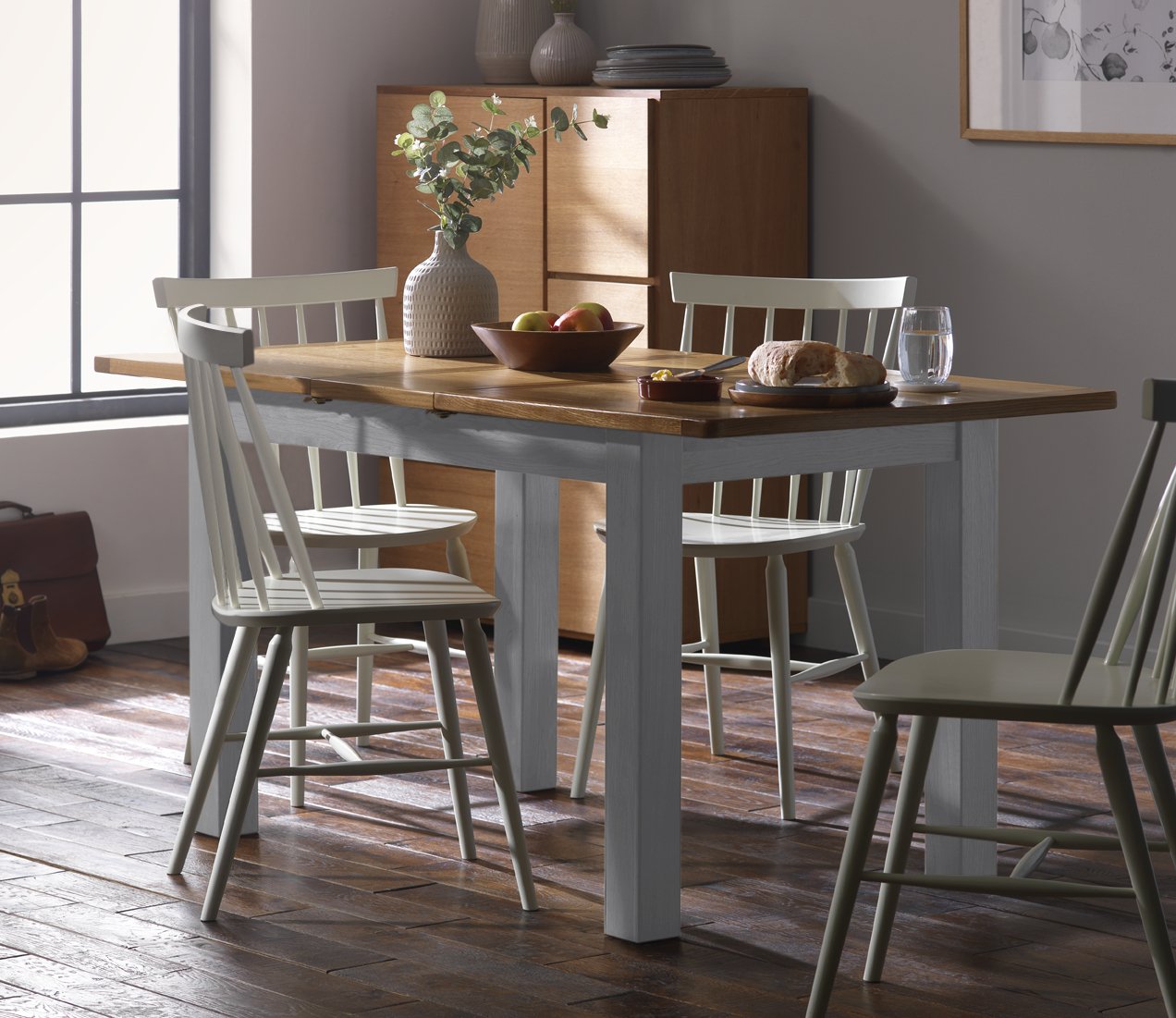 Argos Home Ashwell Extending 4- 6 Seater Dining Table -Grey