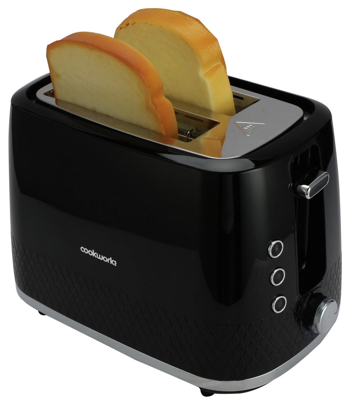 Cookworks Textures Selcey 2 Slice Toaster - Black