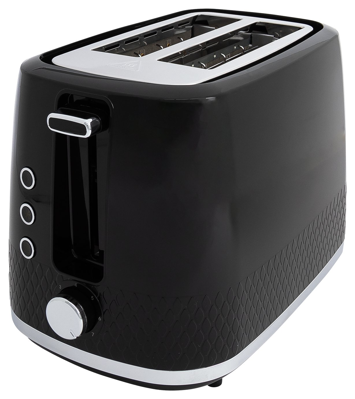 Cookworks Textures Selcey 2 Slice Toaster - Black