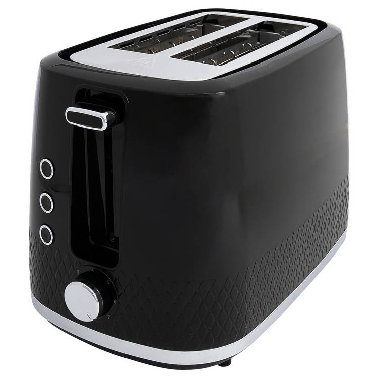 Cookworks Textures Selcey 2 Slice Toaster - Black 0