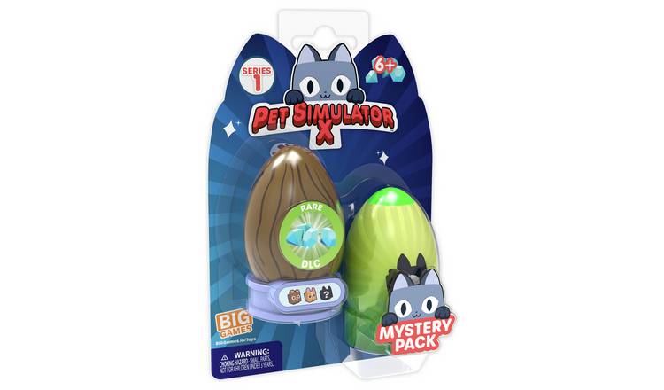 Pet Simulator X Series 2 Big Games 2 Pack Mystery Eggs w/ Rare DLC Code (4  Eggs)
