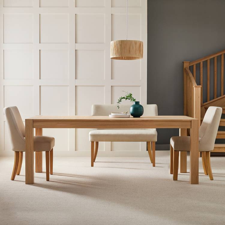 Habitat Alston 6 - 8 Seater Oak Dining Table - Natural 0