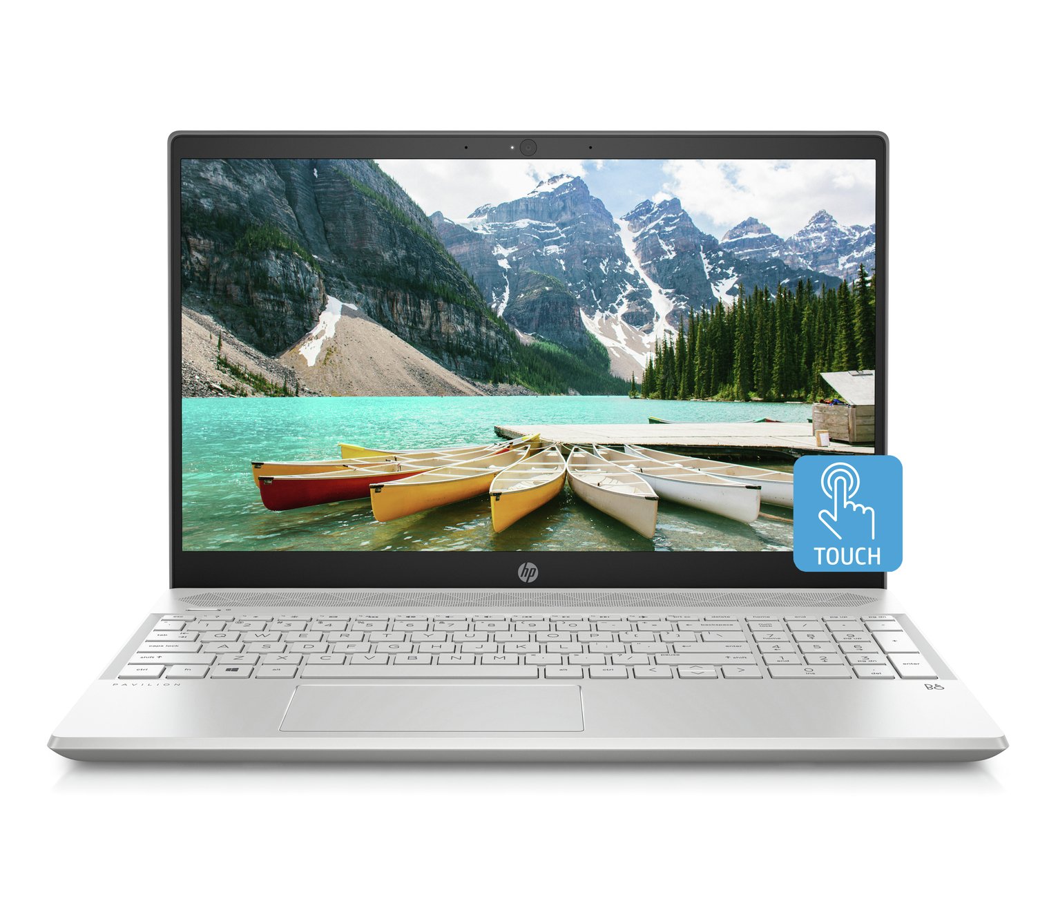 HP Pavilion 15.6 Inch A9 4GB 128GB FHD Touch Laptop - Silver