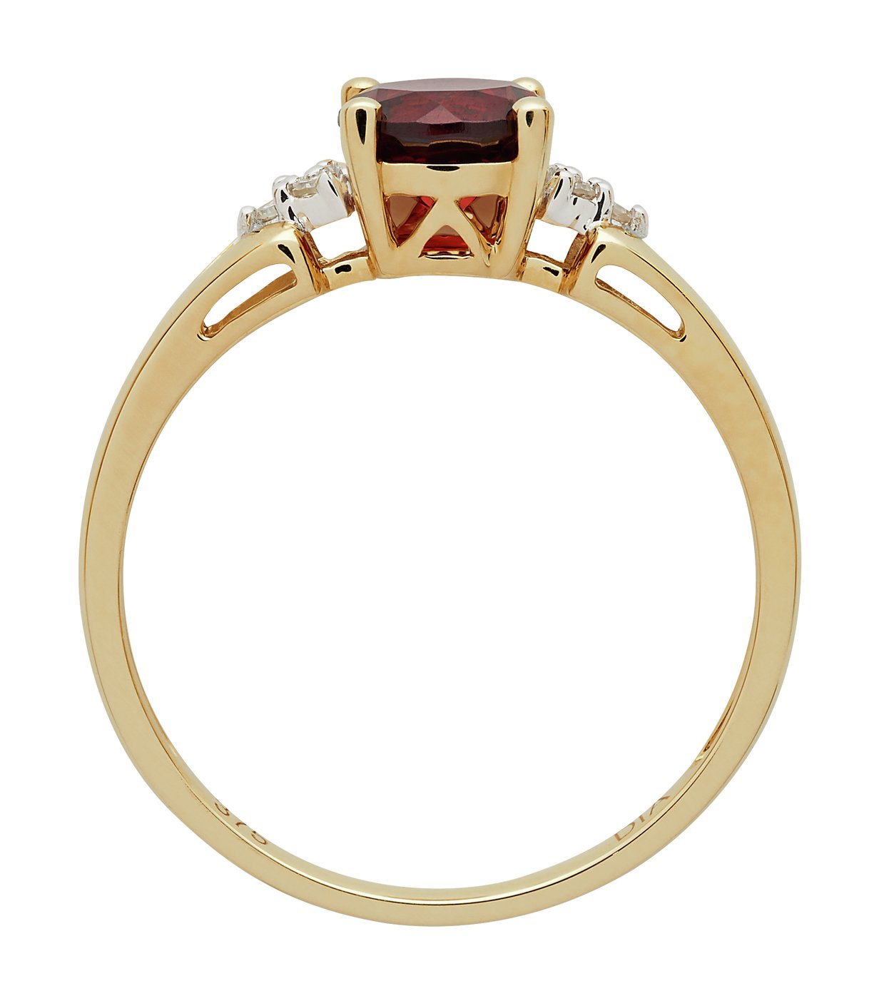 Revere 9ct Gold Garnet and Diamond Accent Ring Review