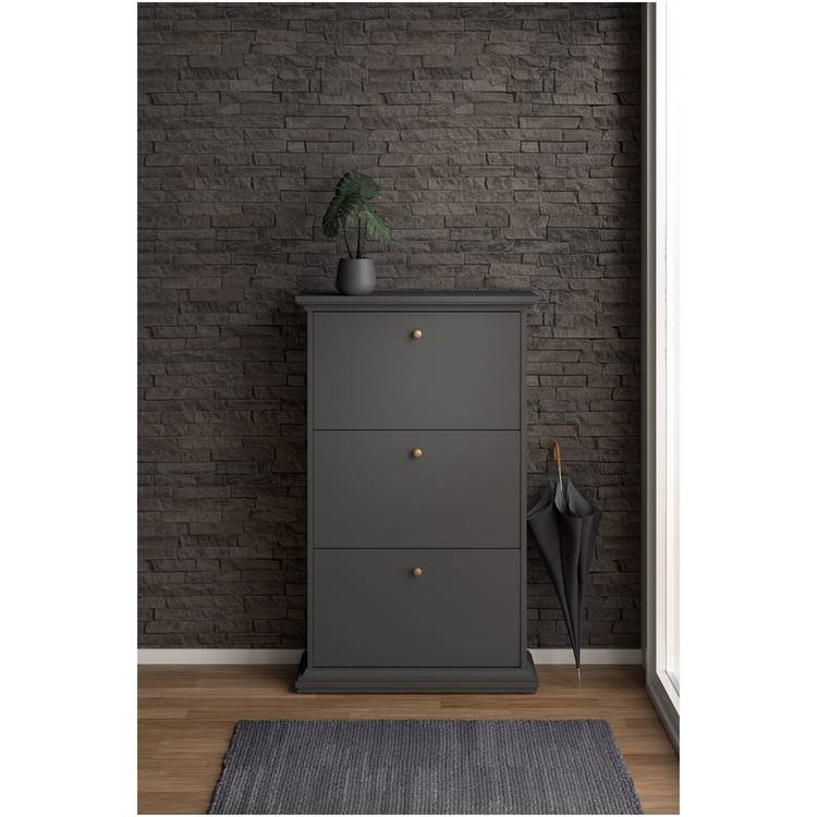 Tvilum Paris Shoe Storage Cabinet - Grey 0