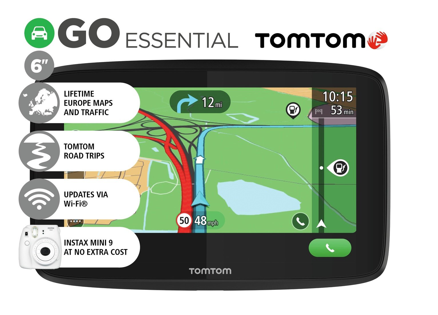 TomTom GO Essential 6 Inch Sat Nav EU Maps + Instax Mini 9 Review