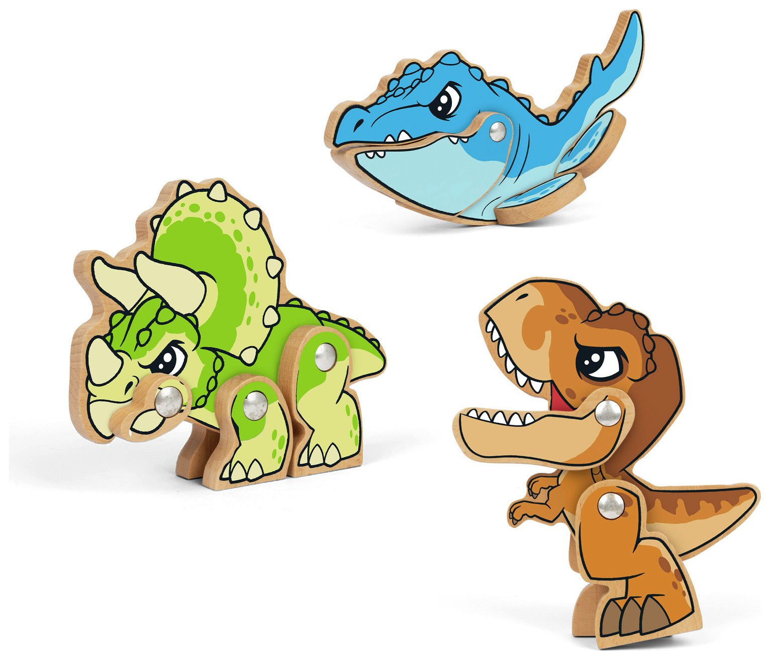 Jurassic World Wooden Dinosaur 3 Pack review
