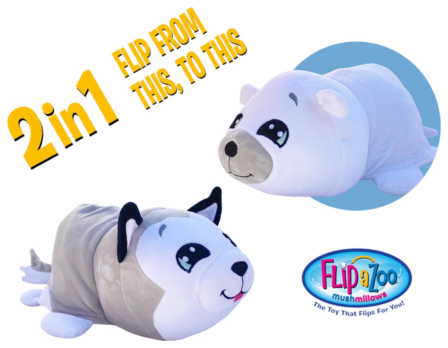 Flip A Zoo Mushmillows 2 in 1 Plush Assortment