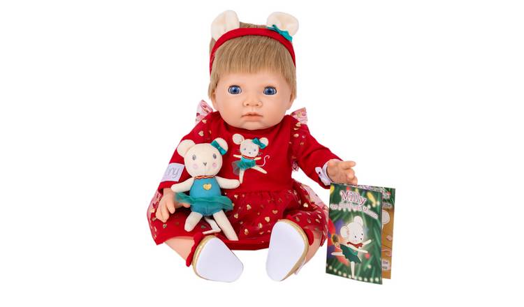 Tiny Treasures The Christmas Mouse Baby Doll Set - 44cm