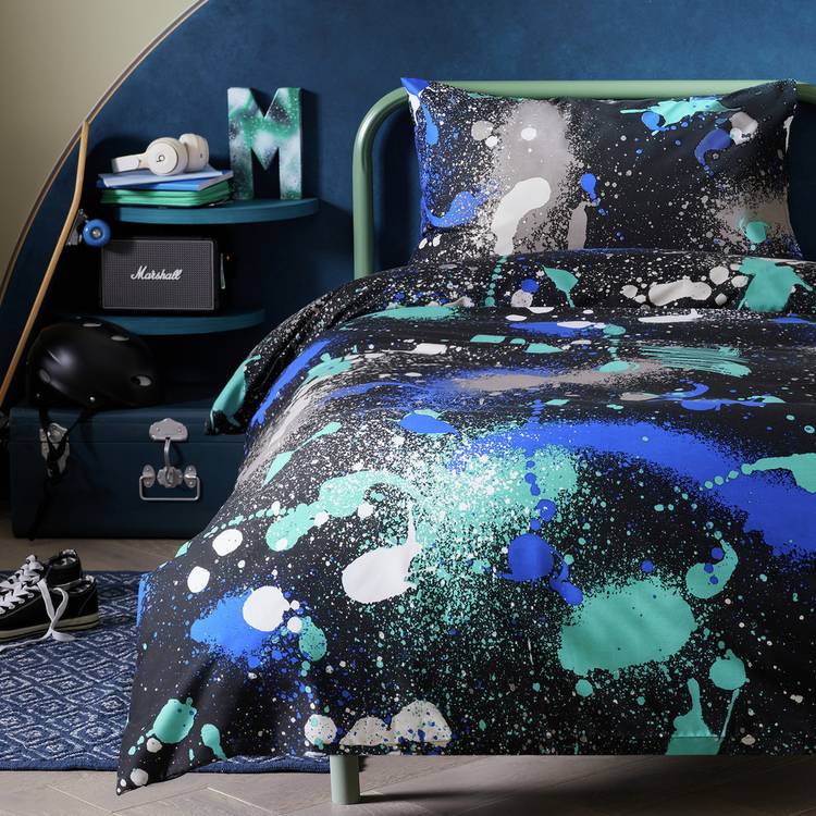 Argos Home Paint Splash Graffiti Kids Bedding Set - Single 0