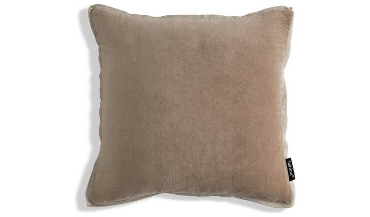 Taupe store velvet cushion