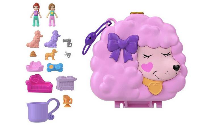 Polly Pocket Groom & Glam Poodle Compact Micro Doll Playset