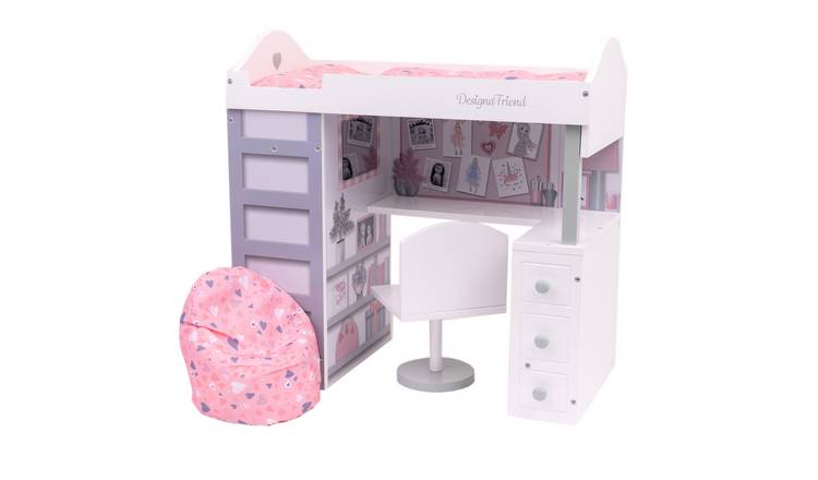 Buy DesignaFriend Wooden All In One Bedroom Doll accessories Argos