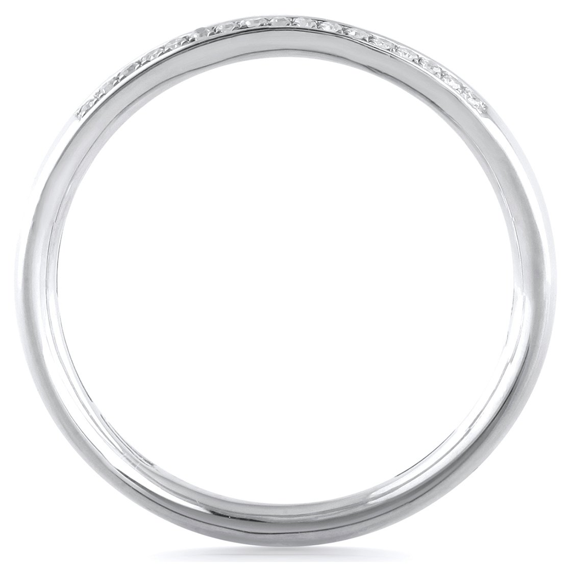 Revere 9ct White Gold 0.10cttw Diamond Two Row Band Ring -L Review