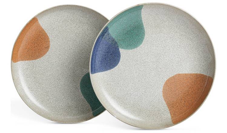 Habitat 60 Recast Set of 4 Stoneware Dinner Plates