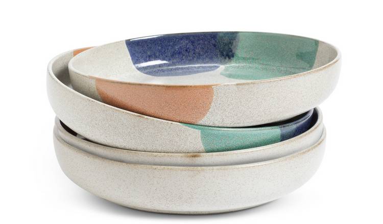 Buy Habitat 60 Recast 4 Piece Stoneware Pasta Bowls | Bowls | Habitat